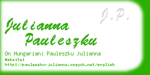 julianna pauleszku business card